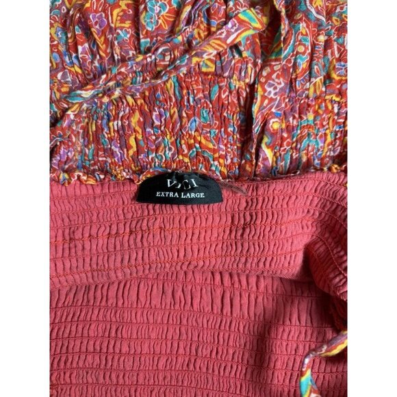 Vici Collection Colorful Paisley Print Smocked Maxi Dress Sz XL - Picture 11 of 13